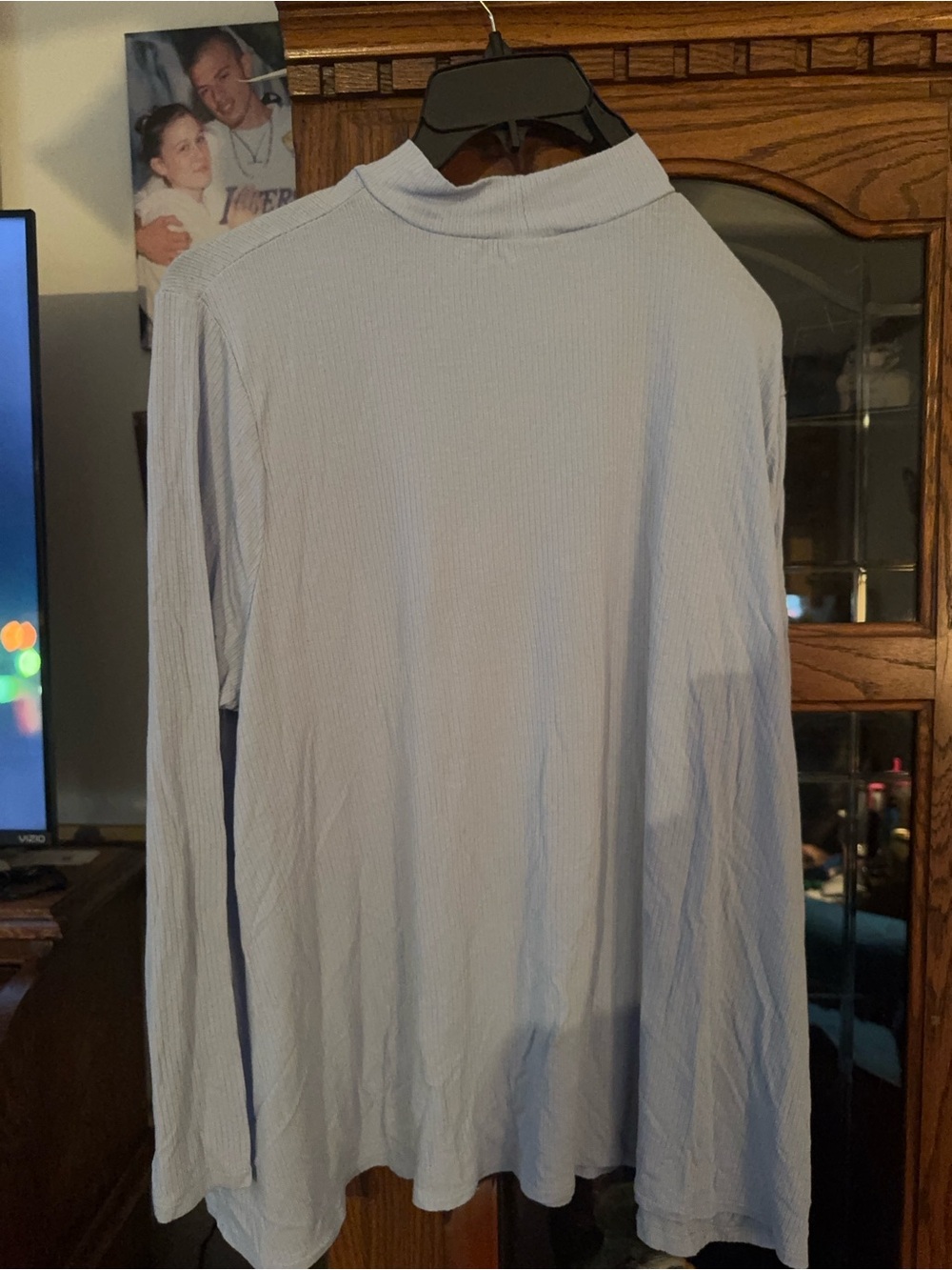 Ralph Lauren Light Blue Long-Sleeve Mock Neck Tee